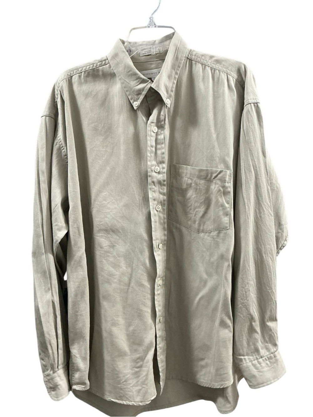 Geoffrey Beene Men's Button-Down Shirt in Light Beige